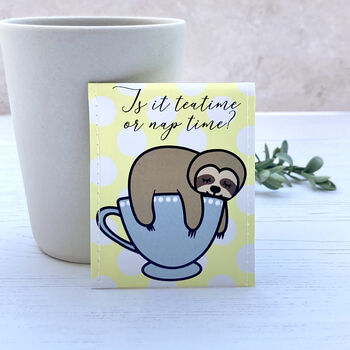 Sloth Gifts: Cute Sloth Tea Gift Set, 4 of 12