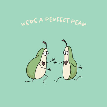 'We’re A Perfect Pear' Chocolate Card, 2 of 4