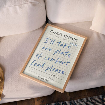 Personalised Guest Check Print | Custom Quote Kitchen Poster, 3 of 8