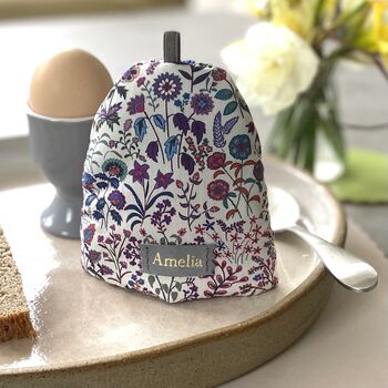 Personalised Easter Liberty Print Egg Cosy, 5 of 7