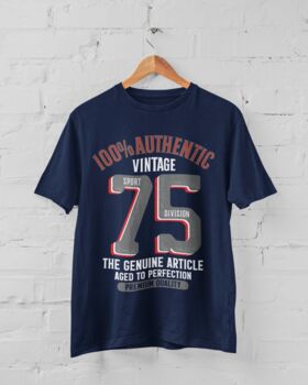 'Authentic Vintage 1975' 50th Birthday Gift T Shirt, 5 of 8