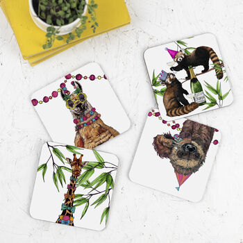 Party Animals Drinks Coaster Set, 2 of 8