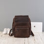 Military Style Genuine Leather Backpack, thumbnail 2 of 12
