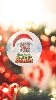 Track Santa 58mm Pin Backed Badge – North Pole Tracker, 3 of 5