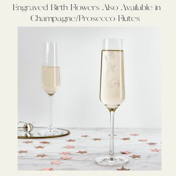Personalised Birth Flower Prosecco Glass, 4 of 7