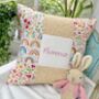 Rainbows And Buttercups Name Cushion, thumbnail 1 of 7