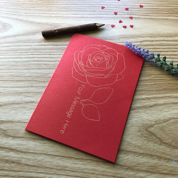 Personalised Red Rose Gold Foil Birthday Card, 3 of 8