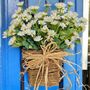 Spring Cream Wildflower Basket Door Wreath, thumbnail 8 of 8