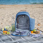 Contemporary Two Person Denim Blue Picnic Backpack, thumbnail 2 of 5