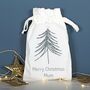 Christmas Tree Personalised Organic Cotton Bag, thumbnail 1 of 2