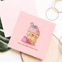 Cute Pig Ice Cream Greetings Card, thumbnail 7 of 9