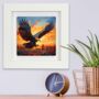 Golden Eagle Framed Ceramic Art Tile, thumbnail 10 of 10