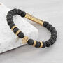 Personalised Men's Gold Plated Skull Beaded Bracelet, thumbnail 8 of 8