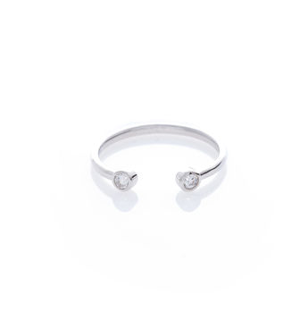 Duo Swarovski Crystal Ring Adjustable, 4 of 6