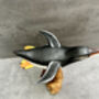 Handmade Wooden Cliff Diving Penguin Sculpture Ornament, thumbnail 5 of 11
