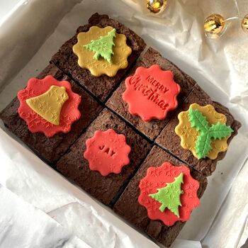 Personalised Christmas Fudgey Brownies, 11 of 12