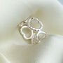 Sterling Silver Heart Link Ear Cuff, thumbnail 3 of 5