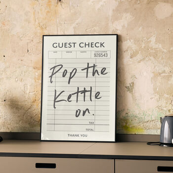 Personalised Guest Check Print | Custom Quote Kitchen Poster, 5 of 8