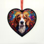 Beagle Stained Glass Effect Heart Suncatcher, thumbnail 6 of 6