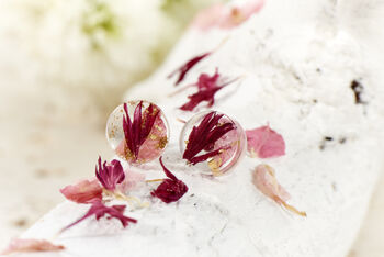 Preserved Petal Sterling Silver Earrings, 2 of 3