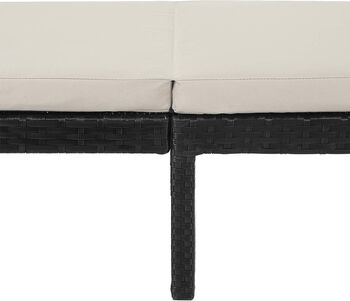 Reclining Sun Lounger With Cushioned Mattress, 5 of 8