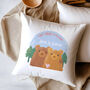 Crochet Bear Couple Personalised Cushion, thumbnail 1 of 2