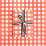 Luxury Gingham Wrap, Red And White, thumbnail 2 of 4