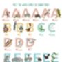 A To Z Of Emotions Personalised Children's Name Print, thumbnail 9 of 12