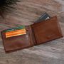 Tanned Brown Personalised Wallet Gift In Box, thumbnail 3 of 3