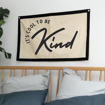 It's Cool To Be Kind Fabric Wall Hanging, 3 of 5