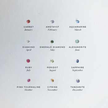 Personalised Family Names Birthstone Necklace, 7 of 9