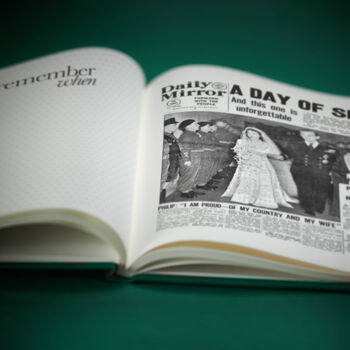 Personalised 80th Birthday Milestone Newspaper Book, 10 of 11