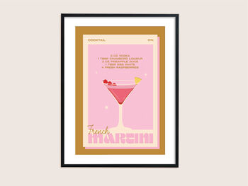 Retro French Martini Print, 2 of 4