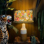 Kingfisher Lampshade With Gold Lining And Fringing, thumbnail 4 of 10