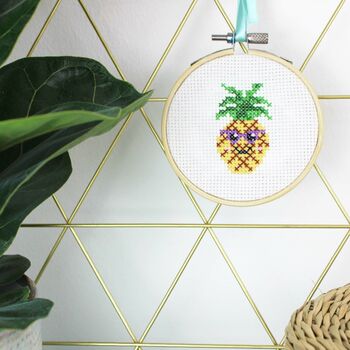 Pineapple Mini Cross Stitch Kit, 2 of 8
