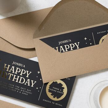 Personalised Birthday Scratch To Reveal Gift Voucher, 7 of 9