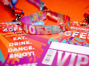 40 Fest 40th Birthday Party Vip Pass Lanyard Favours, 3 of 9