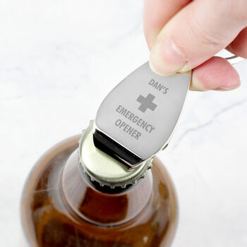 Personalised Emergency Bottle Opener Keyring, 4 of 4