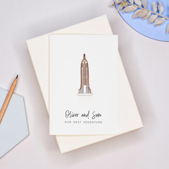 Statue Of Liberty Personalised Engagement Card, 5 of 8