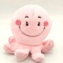 Mini Pink Plush Soft Toy Octopus In Gift Box, thumbnail 1 of 6