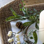 Faux White Berry And Eucalyptus Candle Ring, thumbnail 3 of 4