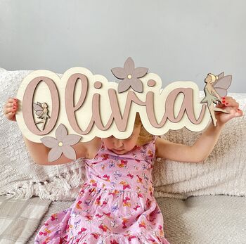 Large Wooden Name Sign For Kids Bedroom Personalised, 11 of 12