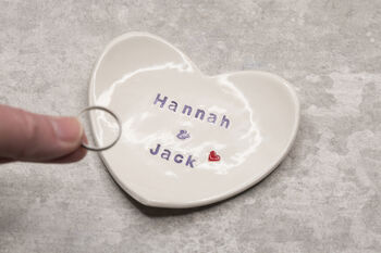 Personalised Wedding Gift Ring Dish Letterbox Friendly, 4 of 7
