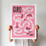 Grand Tours Cycling Art, Giro Poster, Gift For Cyclist, thumbnail 3 of 8