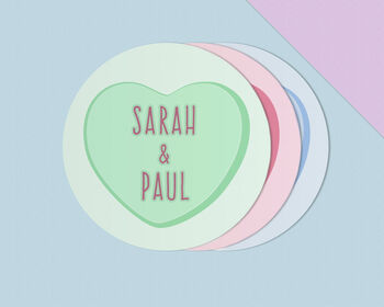 Personalised 'Love Heart' Coaster, 5 of 5