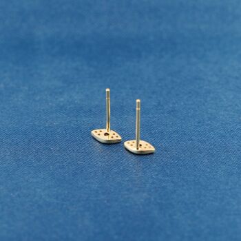 Gold Evil Eye Stud Earrings, Evil Eye Cz Studs, Dainty Minimalistic Earrings, 5 of 7