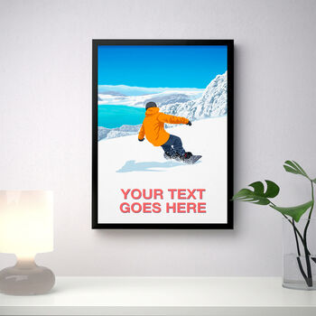 Personalised Snowboarding Graphic Art Print, 2 of 6