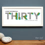 Personalised 50 Birthday Lettering Framed Print, thumbnail 3 of 8