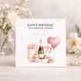 Special Cousin Champagne Roses Luxury Birthday Card, thumbnail 1 of 4