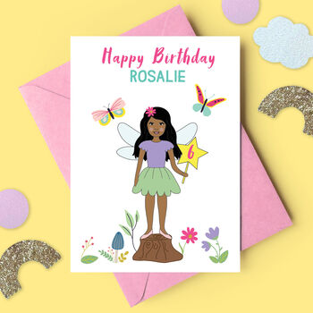 Fairy Personalised Birthday Card, 3 of 4